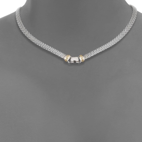 EFFY Necklace Diamond, 18K Gold & Sterling Silver - Picture 1 of 8